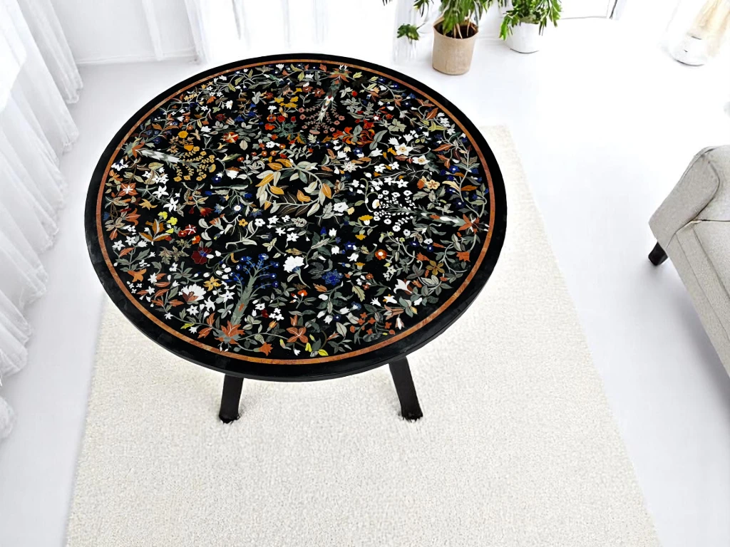 Online Pietradura Inlay Marble Coffee Table by Vedant Artisans